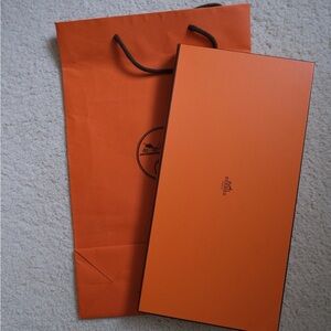Hermes scarf box and bag